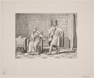 Illustration zu Svend Grundtvig, "Marsk Stig: Dansk Folkevise Fra 13. Jahrhundert", 1861 von Constantin Hansen