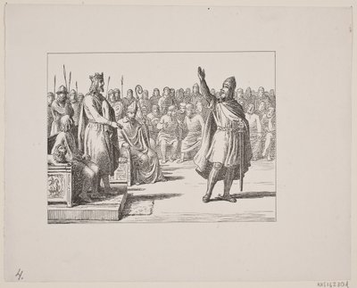 Illustration zu Svend Grundtvig, "Marsk Stig: Dänische Volksweise aus dem 13. Jahrhundert", 1861 von Constantin Hansen