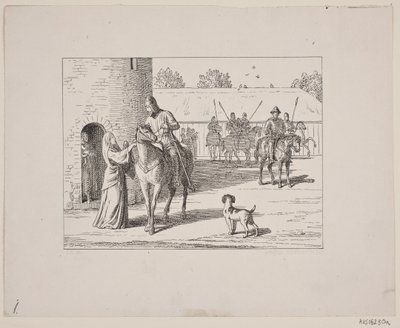 Illustration zu Svend Grundtvig, "Marsk Stig: Dansk Folkevise Fra 13de Aarhundrede", 1861 von Constantin Hansen