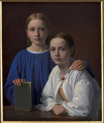 Meta Magdalene Hammerich und die Tochter des Künstlers Kristiane Konstantin Hansen von Constantin Hansen