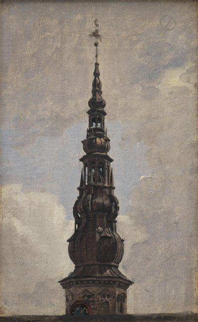 Der große Turm von Schloss Kronborg. Studie von Constantin Hansen