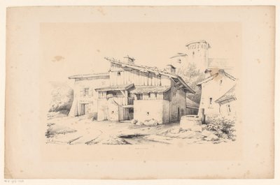 Häuser und Turm (Die Landschaft) von Constantinus Cornelis Huysmans