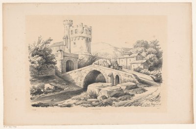 Landschaft mit Festung und Brücke (Het Landschap) von Constantinus Cornelis Huysmans