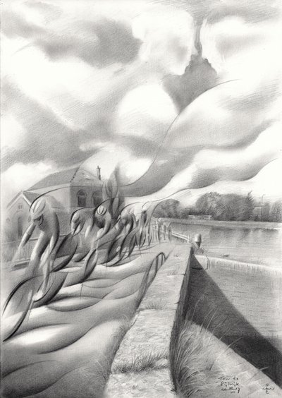 Dynamisches Radrennen von Corné Akkers