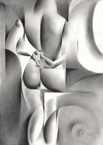 Eleganter geometrischer Akt von Corné Akkers