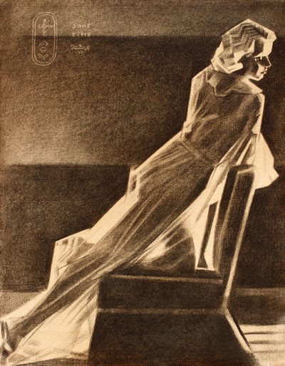 Elegante Frau Lehnen von Corné Akkers
