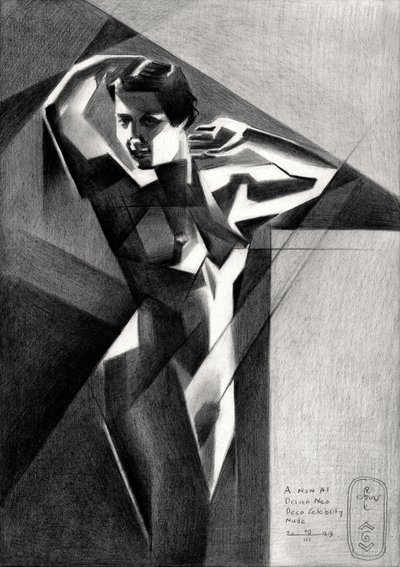 Geometrischer weiblicher Akt von Corné Akkers