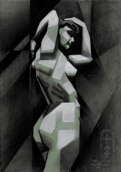 Geometrische Aktfigur von Corné Akkers