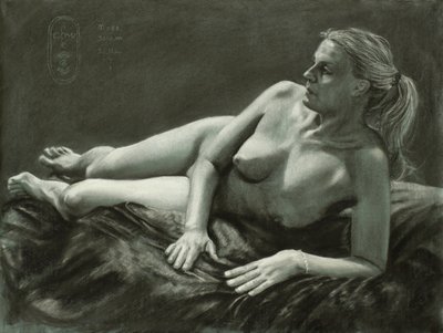 Nachdenkliche nackte Figur von Corné Akkers