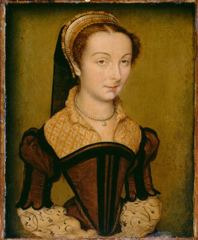 Porträt von Louise de Halluin, Dame de Cipierre, um 1555 von Corneille de Lyon