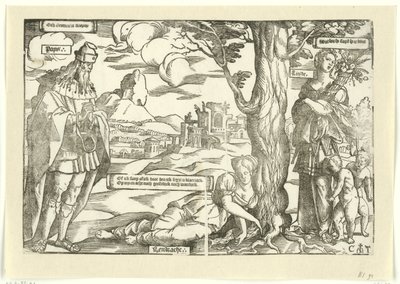 Allegorie mit Eintracht, Frieden und Liebe von Cornelis Anthonisz.