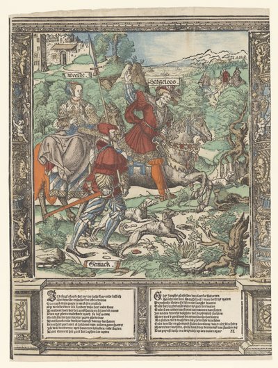 Die Jagd (Het verhaal van Sorgheloos, Serientitel) von Cornelis Anthonisz.
