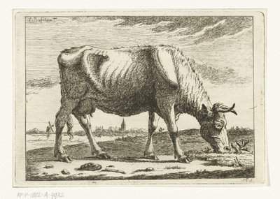 Landschaft mit grasender Kuh von Cornelis  Bisschop