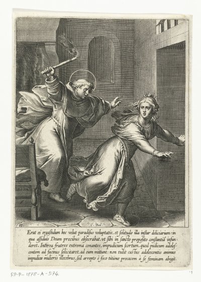 Thomas vertreibt die Versuchung von Cornelis Boel