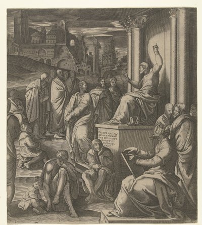 Christus predigt vor dem Volk von Cornelis Bos (possibly)