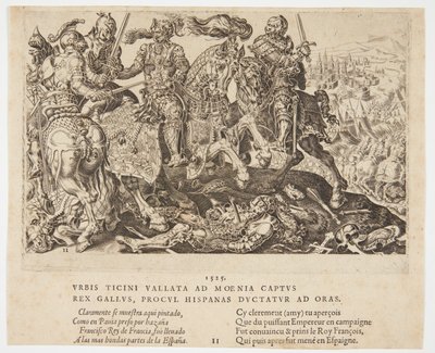 König Franz I. gefangen genommen in der Schlacht von Pavia von Cornelis Bos
