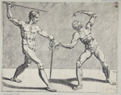 Zwei Fechter von Cornelis Bos