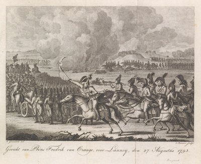 Prinz Wilhelm Georg Friedrich in der Schlacht bei Lannoy, 1793 von Cornelis Brouwer