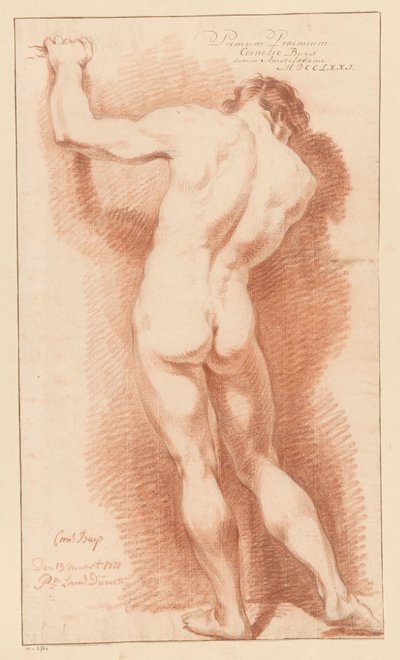 Stehender männlicher Akt, von hinten gesehen (1. Preis 1771) von Cornelis Buys