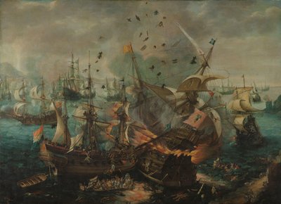 Schlacht von Gibraltar 1607 von Cornelis Claesz  van Wieringen