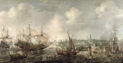 Die Ankunft von Friedrich V. in Vlissingen im Jahr 1613 von Cornelis Claesz  van Wieringen