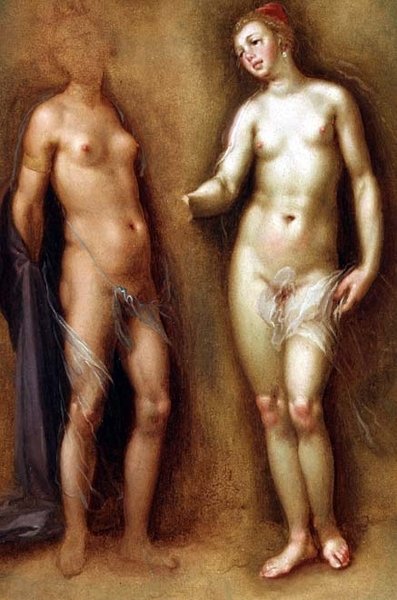 Studie von zwei weiblichen Akten von Cornelis Cornelisz van Haarlem