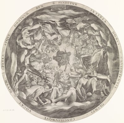 Versammlung der Götter auf dem Olymp von Cornelis Cort