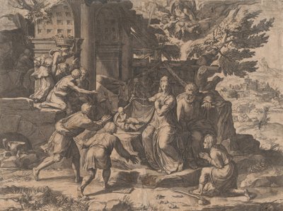 Die Anbetung der Hirten, 1569 von Cornelis Cort