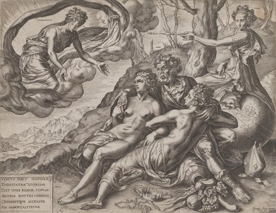 Die unsterblichen Belohnungen der Tugend, 1564 von Cornelis Cort