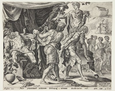 Die Verspottung Noahs von Cornelis Cort