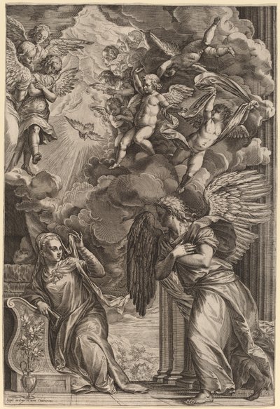 Die Verkündigung von Cornelis Cort after Titian