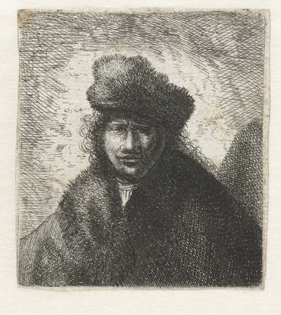 Selbstporträt mit schräger Pelzmütze: Büste von Cornelis Danckerts (I) (possibly)