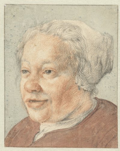 Kopf einer Frau, Dreiviertelansicht nach links von Cornelis Dusart