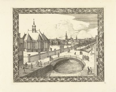 Ansicht der Nieuwe Kerk in Den Haag von Cornelis Elandts