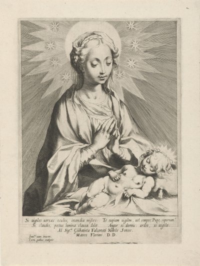 Maria betet das Christuskind an von Cornelis Galle (I)
