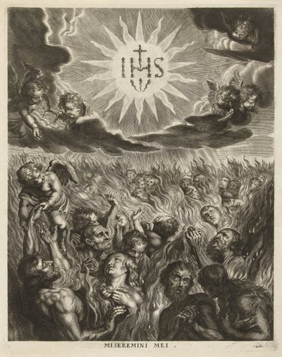 Menschen im Fegefeuer von Cornelis Galle (I)