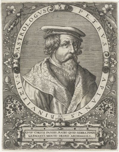 Porträt von Petrus Apianus (Petrus Apianus Binuitzius) von Cornelis Galle (I)