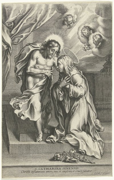 Christus und die Heilige Katharina von Siena von Cornelis Galle (II)