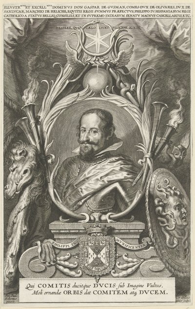 Porträt von Gaspar de Guzmán, Graf von Olivares, Herzog von St. Lucar von Cornelis Galle (II)