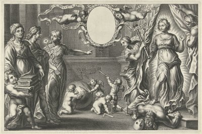 Verstand und Philosophie zeigen einem jungen Mann die Wahrheit von Cornelis Galle (II)