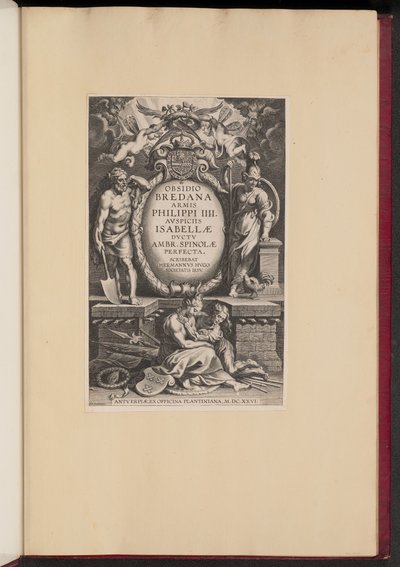 Titelseite für Herman Hugos "Obsidio Bredana" von Cornelis Galle I after Sir Peter Paul Rubens
