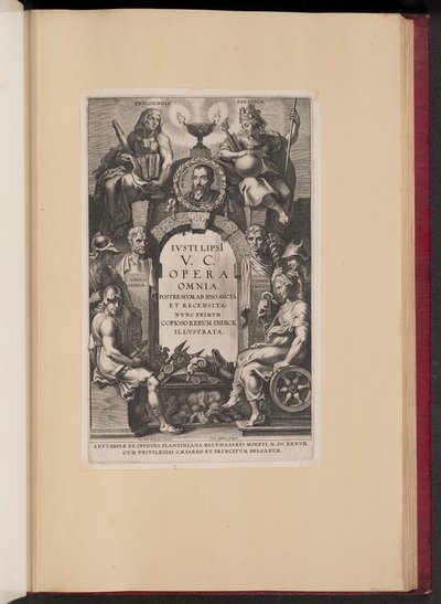 Titelseite für Justus Lipsius, Opera Omnia, I von Cornelis Galle I after Sir Peter Paul Rubens