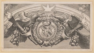 Vignette für Titelseite von Balthasar Cordier, Catena Patrum Graecorum in Sanctum Ioannem von Cornelis Galle I after Sir Peter Paul Rubens