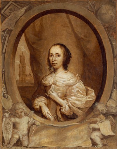 Anna Maria van Schurman von Cornelis Jonson van Ceulen