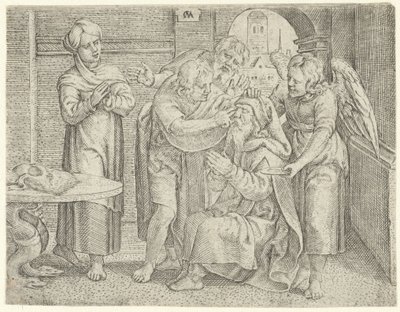 Heilung von Tobit (Geschichte von Tobias) von Cornelis Massijs