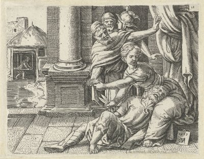 Simson und Delila von Cornelis Massijs