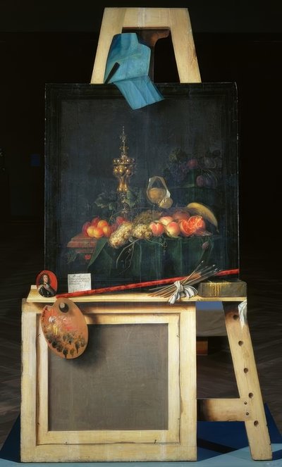Staffelei des Malers mit Früchtestilleben von Cornelis Norbertus Gysbrechts