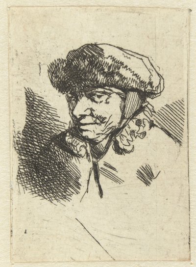 Alte Frau mit Pelzmütze von Cornelis Pietersz. Bega