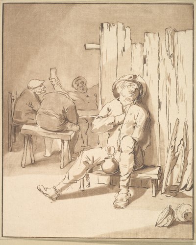 Betrunkener Bauer in einem Gasthaus, 1775 von Cornelis Ploos van Amstel