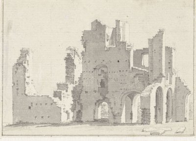 Die Ruine der Abtei in Rijnsburg von Cornelis Pronk
